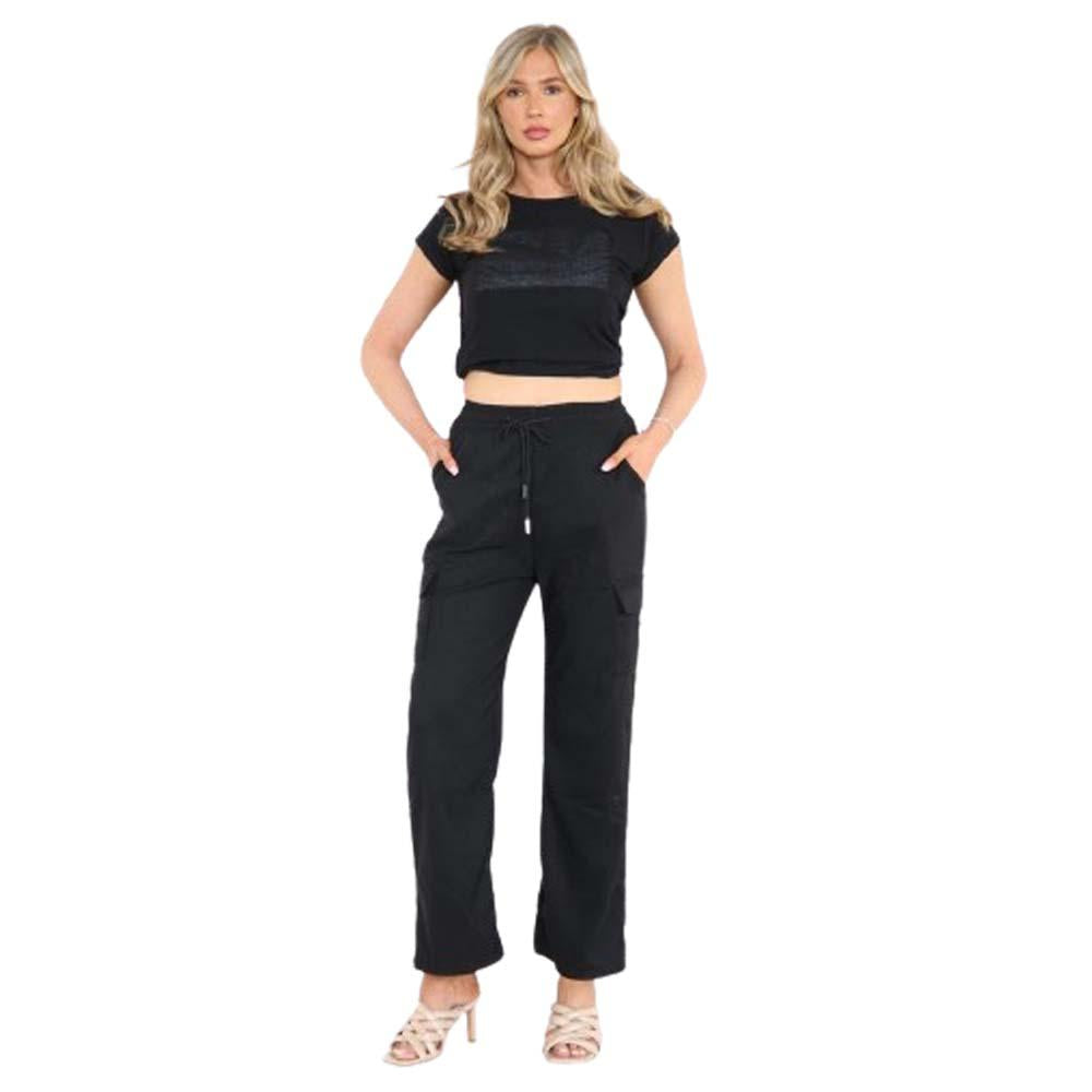 Women Ladies Cargo Slim Fit Pocket Trouser Combat Work Bottom Casual Sport Wear UK