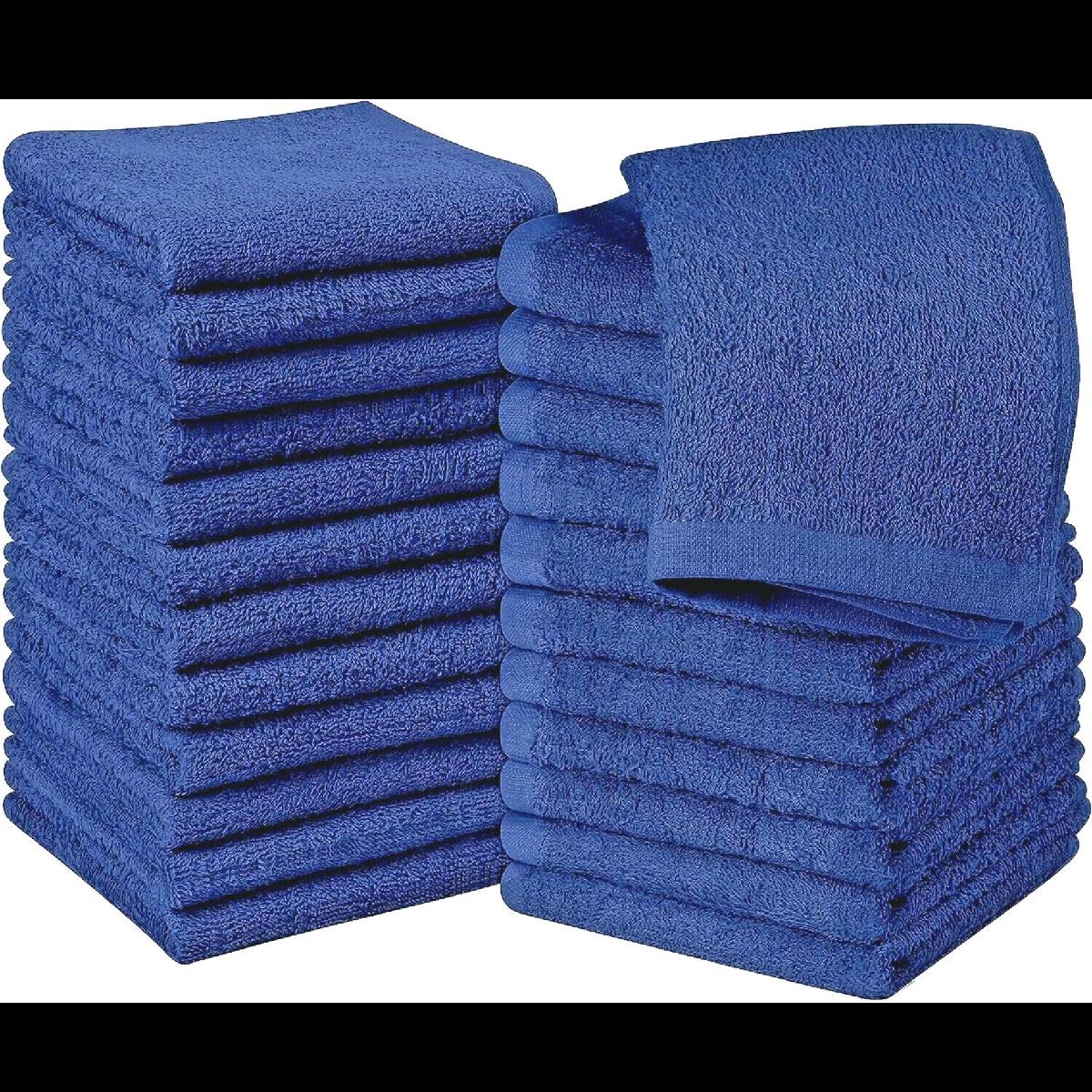 Pack of 6 or 12 Face Gym Cloth Travelling Towels Wash Flannels 100% Cotton Hand