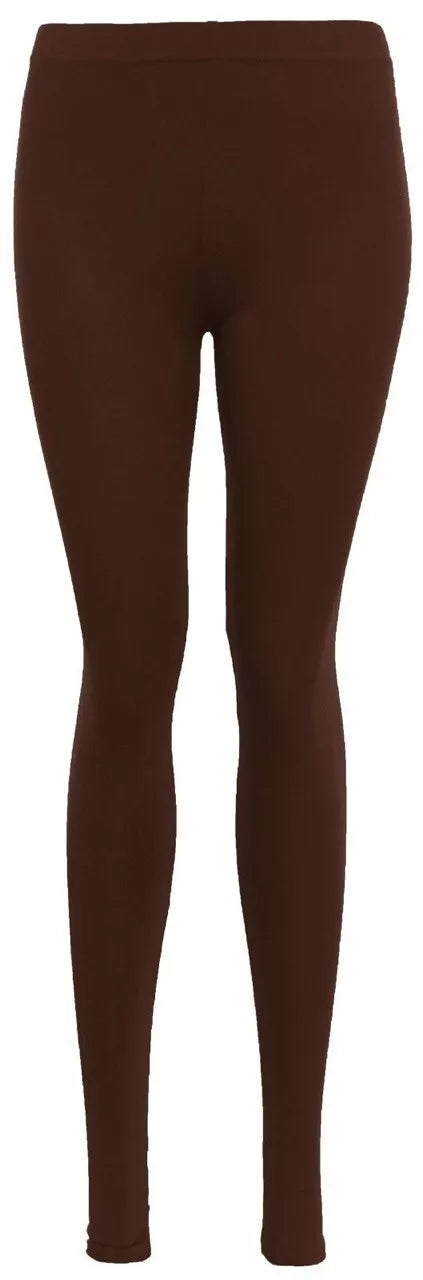 Womens Plain Leggings Ladies Stretchy Soft Elasticated Waist Viscose Basic 8-26