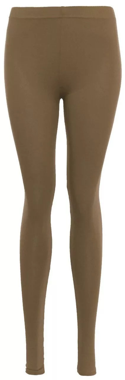 Womens Plain Leggings Ladies Stretchy Soft Elasticated Waist Viscose Basic 8-26