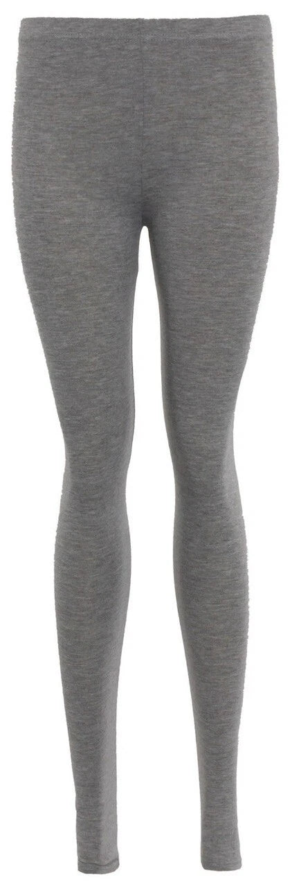 Womens Plain Leggings Ladies Stretchy Soft Elasticated Waist Viscose Basic 8-26